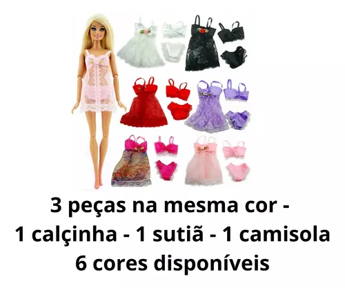 Lote Roupas Roupinhas Boneca Barbie, Comprar Moda Infantil