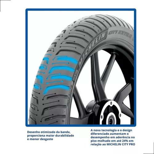 Pneu 90/90-18 Michelin City Extra Traseiro Cg Yes Ybr Factor