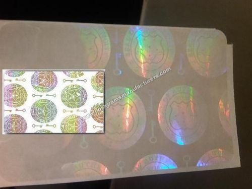 Stiker Adhesivo Holograma Seguridad Cr80 Tamaño Carnet Escud