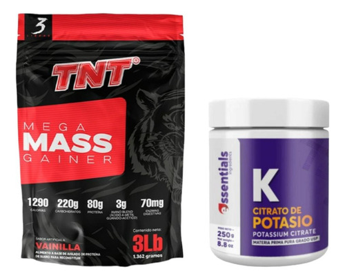 Mega Mass Gainer 3lbs + Citrato Magnes - L a $20817