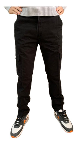 Pantalón Cargo Fullback Color Negro Talle Especial