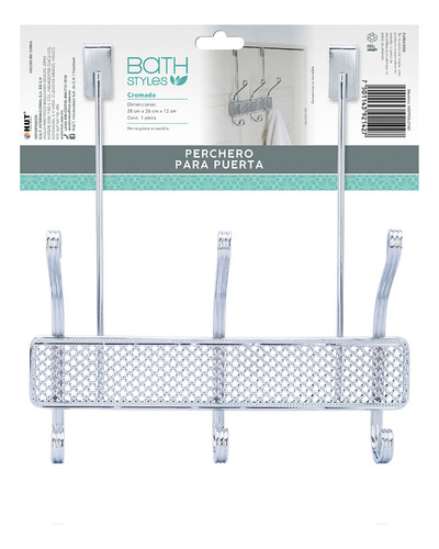 Perchero Para Puerta Bath Styles Color Plateado