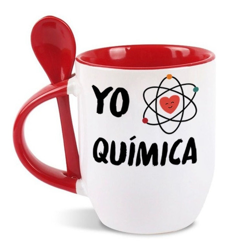 Taza Con Cuchara Yo Amo La Química