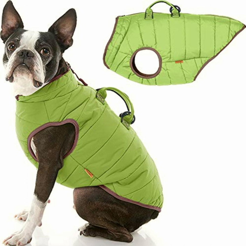 Gooby Chaleco Acolchado Para Perro  Verde, Pequeño 