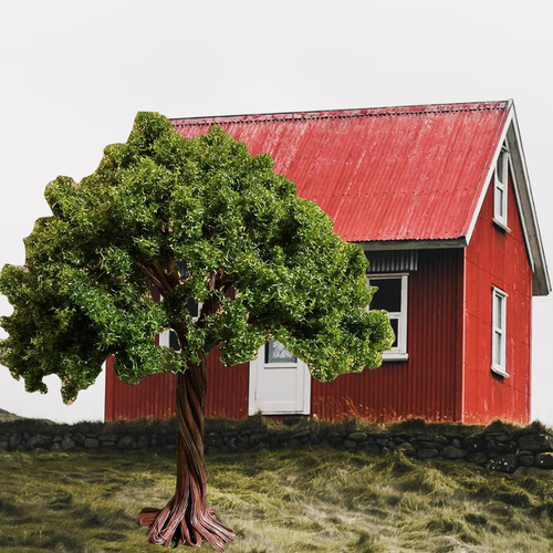 2 Juguetes De Arquitectura De Árbol Modelo Verde Para