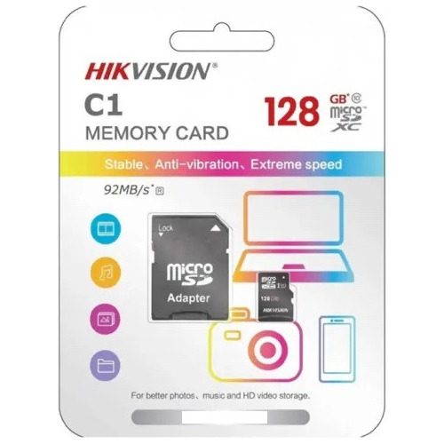 Tarjeta De Memoria Micro Sdxc 128gb Hikvision C/adaptador