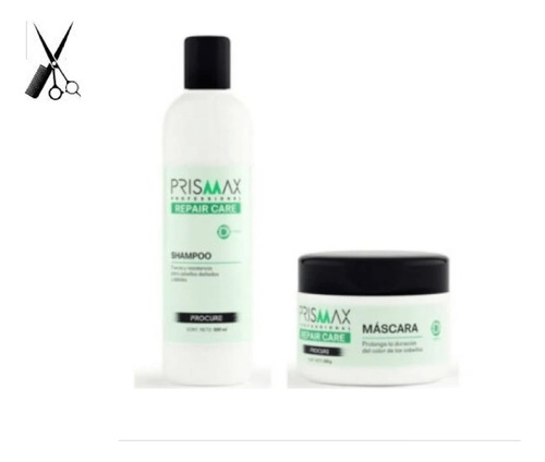  Kit Prismax Repair Care Shampoo (300)+ Máscara Capilar(250)
