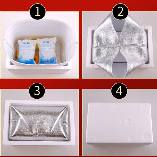 4 Bolsas De Aislamiento De Aluminio, Forro De 45x30x45cm