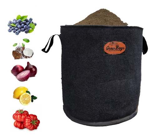 Imagen 4 de 10 de Mejor Maceta Tipo Smartpot Geotextil 7 Litros