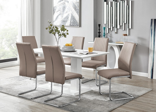Imagen 7 de 10 de Mesa De Comedor Moderno Lacado En Poliuretano Ref: Vieness