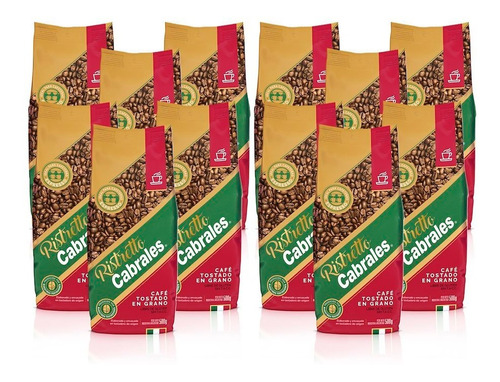 12x Cafe Grano Cabrales Ristretto 500gr Expresso Tostado