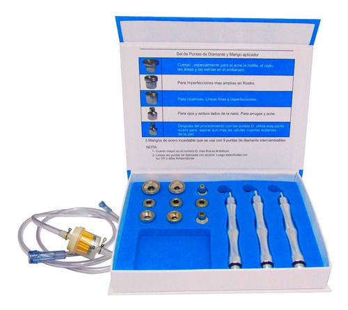 Imagen 7 de 7 de Microdermoabrasion X9 Puntas De Diamante + Vacumterapia X2