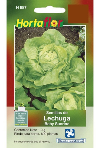 Sobre De Semillas De Lechuga Baby 1gr (800 Semillas Aprox.)