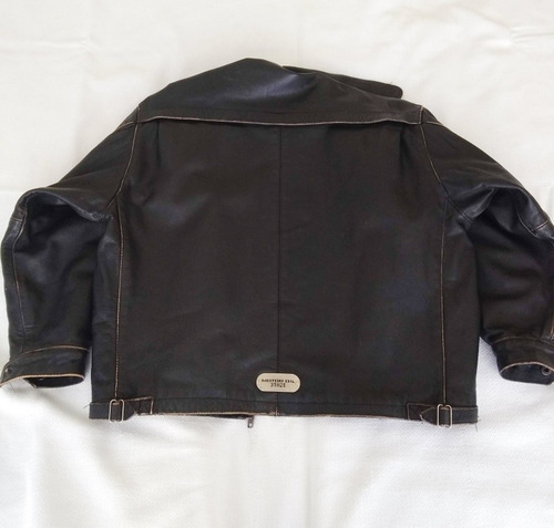Campera De Cuero Motor Oil