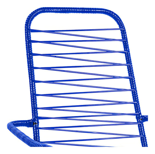 Kit 4 Cadeiras Fio Jardim Area de Lazer Varanda Quintal Externa Predio Colorida Cor Azul Ps Móveis