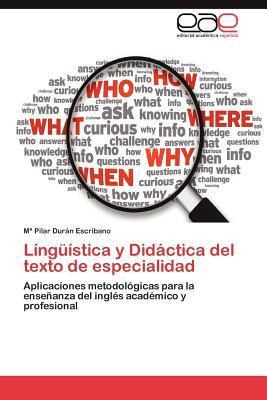 Libro Linguistica Y Didactica Del Texto De Especialidad -...
