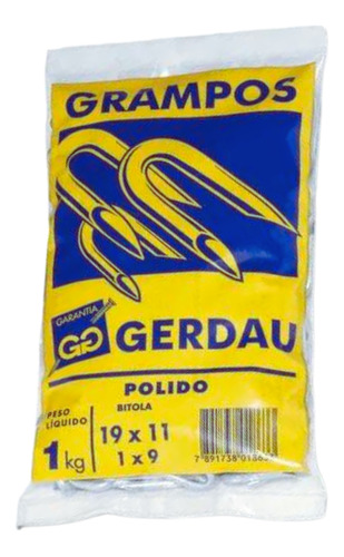 Grampo Gerdau Galvanizado 1x9 - Caixa Fechada 20kg
