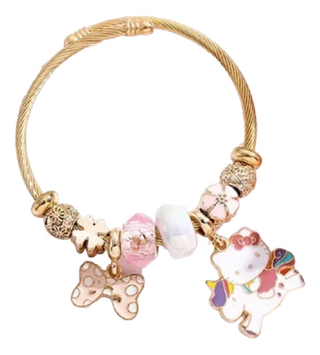 Pulsera Brazalete Ajustable Hello Kitty Unicornio Charms