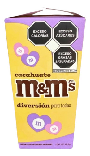 Chocolates M&m´s Cacahuate Regalo San Valentín 82.8g 3pz