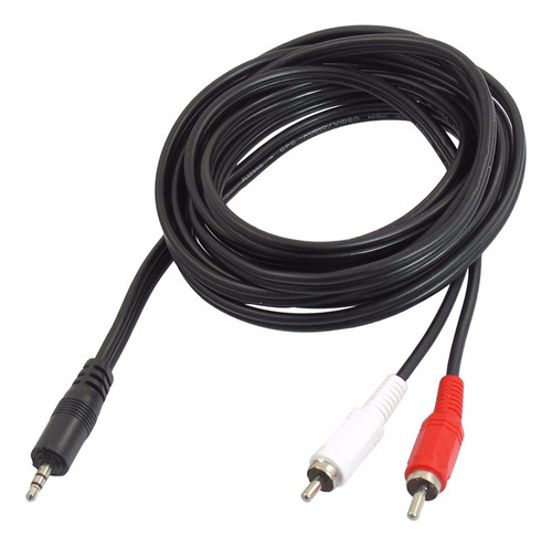 Cable De Audio De 2 Plug Rca A 1 Plug Aux. 3.5mm 3 Mts