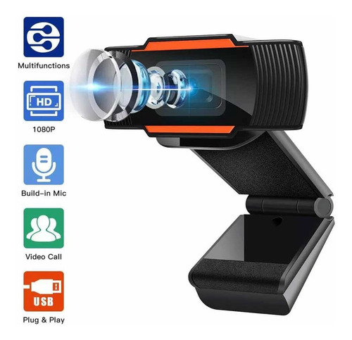 Webcam 1080p Com Áudio Embutido