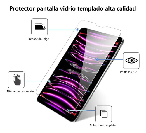 ' 3 Pzas Mica Cristal Templado For iPad Pro 12.9 2018 A 2022