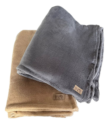 Manta Polar Frazada Para Camillas Viajes Yoga Gym Hogar Gris