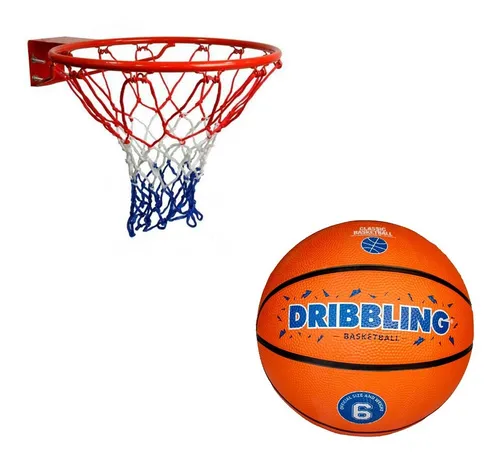 comprar Set Aro De Basquet  Drb Y  Balon De Basquet Naranja  - Drb