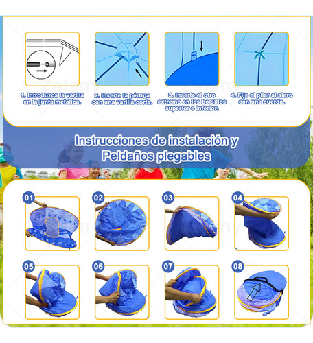S Tienda Niños Carpa Castillo Casita Portátil Juguete,con