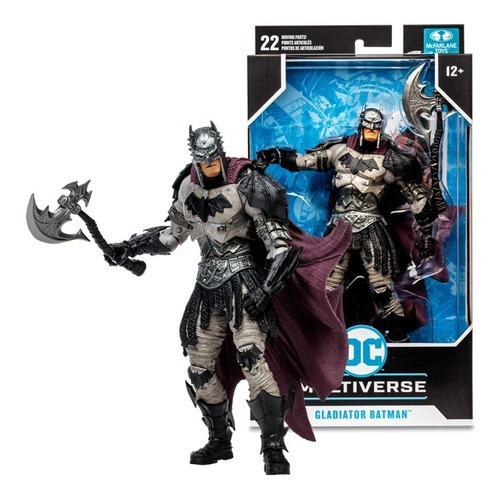 Imagen 1 de 2 de Dc Multiverse Gladiator Batman Dark Nights: Metal Figure