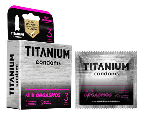 Condones Titanium Multiorgasmos - Unidad a $2600