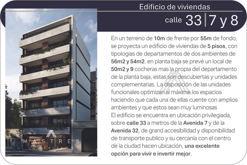 Venta - Departamento 2 Ambientes - La Plata