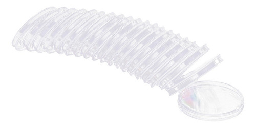 Imagen 5 de 5 de 40x 50 / 60mm Cajas Redondas Transparentes Monedas Recoge La