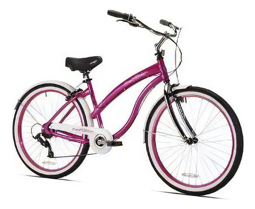 Bicicleta urbana femenina Kent Cruiser R26 7v color magenta