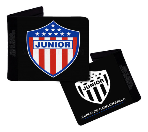 Billetera Cuero Sintetico Junior De Barranquilla Futbol 02