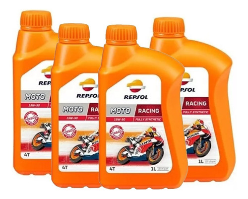 Repsol 15w50 Racing 100% Sintético Api Sn 4t Jaso Ma2  4 L