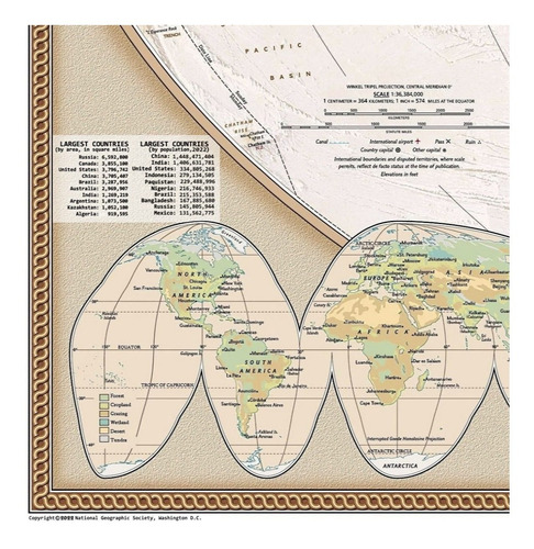 Mapa Mundi Hd 90x140cm Estilo Antigo Vintage Ultra Grande