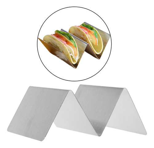 2 Gran Capacidad De Acero Inoxidable Taco Soporte Bandeja A