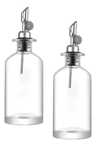 Botellas De Aceite De Oliva Vinagre Titular Plata 350ml