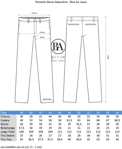 Imagen 5 de 6 de Pantalón Recto Hombre Gabardina- Varios Colores - B A Jeans