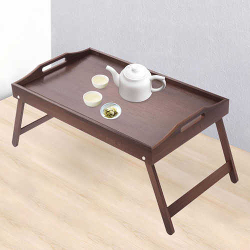 Bandeja De Cama De Madera, Mesa Para Comer Con Asas, Patas
