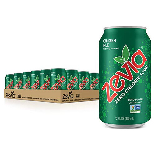 Refresco Zevia Zero Calorías, Jengibre, 12 Oz (paquete 24)