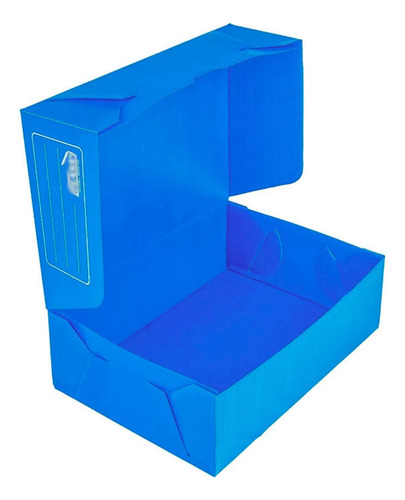 Caja De Archivo Azul Plastica Oficio 12 Pvc 36x25x12 Pack X 25 Unidades