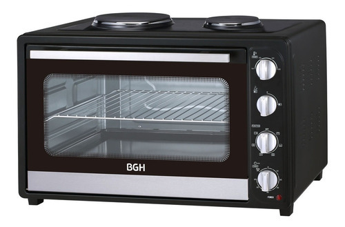 Imagen 6 de 6 de Horno de mesa eléctrico BGH BHE64M20A 64L negro 220V