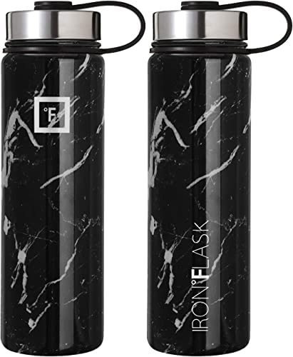 Termo Iron Flask Botella Deportiva 22 Onzas Diseño Marble
