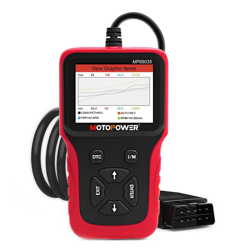 Motopower Mp69035 Obd2 Escner Universal De Cdigo De Fallo De