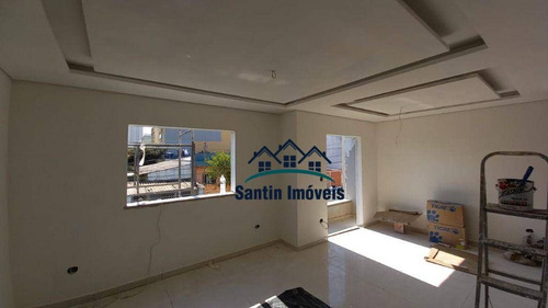 Sobrado + Cobertura Com 03 Quartos(01 Suíte )espaço Gourmet, 04 Vagas À Venda, 150 M² - Vila Alto De Santo André - Santo André/sp - So0414