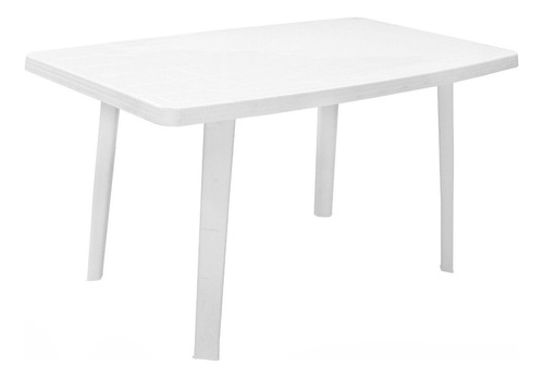 Mesa De Plástico Rectangular Florencia Wenco Blanca Color Blanco