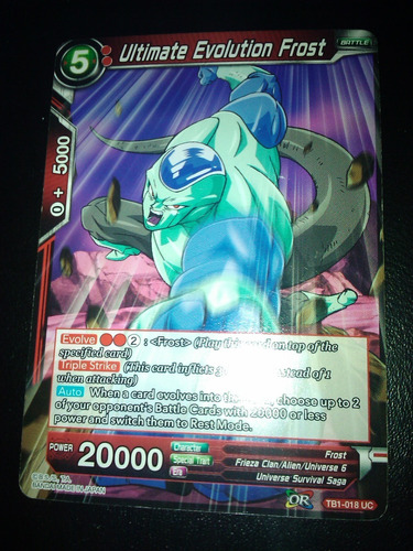 Ultimate Evolution Frost Carta Dragon Ball