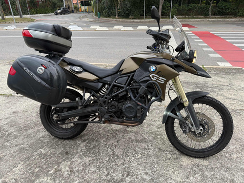F800 Gs , Marrom , 2013 Com Baús Lateral E Baú Traseiro